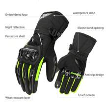 Guanti da sci, guanti invernali caldi da moto, protezione per le mani da sci, riscaldatori di mani, guanti touch screen per moto, guanti da ciclismo e all'aperto, guanti protettivi da sci e pattinaggio, guanti invernali da motocross e sport invernali