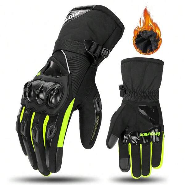 Guantes de esquí, guantes de invierno cálidos para motocicleta, protección para esquí, calentadores de manos, guantes táctiles para pantalla, guantes para montar motocicleta, guantes para ciclismo al aire libre, esquí, patinaje, guantes protectores para motocross y deportes de invierno
