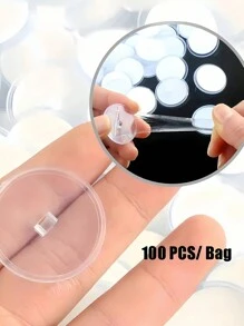 10/100pcs Mini Transparent Adhesive Hooks, Seamless Hanging Flag Hooks For Christmas Party, Wall Storage Hooks, Party Decor Accessories, DIY Home Decor Hanging Hooks, Ceiling Hooks