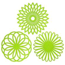 Set van 3 siliconen onderzetters - hete pannenlap onderzetters voor op tafel en aanrecht - onderzetter voor hete gerechten - antislip en hittebestendige moderne keukenonderzetters voor potten en pannen - veelkleurig - Bekijken 18