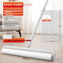 1pc Refillable Lint Roller With Extra Long Handle And Large Adhesive Roll For Pet Hair Removal