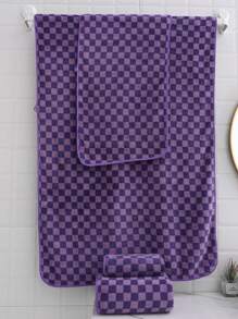 Bộ khăn tắm flannel kẻ caro hoặc khăn đơn - Khăn tắm cỡ lớn siêu mềm, thấm hút cao, lý tưởng cho spa, bơi lội, quấn tóc hoặc làm chăn phủ ghế sofa - 4 kích cỡ, phù hợp cho người lớn và các cặp đôi (34x75cm, 40x80cm, 70x140cm, 90x170cm) - Nhiều màu - Xem 3