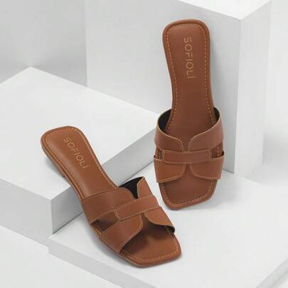 Sandália Feminina Flat Rasteira H Moda Rasteirinha Verão Promoção Dia a Dia Blogueira Original