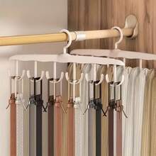 Multipurpose Rotating Tie Rack, Suitable For Ties, Scarves, Belts And Bags - Space-Saving Closet Organizer - Multicolor - View 6
