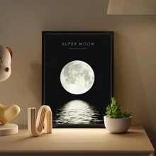 CASEGRACE 1pc LED Painting With Speakers - Enchanting Night View Of The Starry Sky, USB Charger Decorative Wall Art, Bluetooth Speaker Sound Painting With Subwoofer, Mood-Creating Light, Perfect For Bedroom, Gaming Room, Home Decoration And Gifts