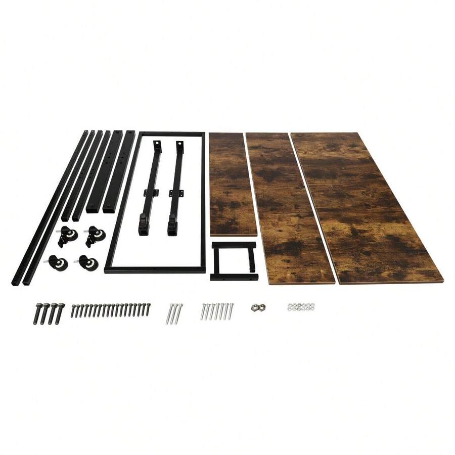 CNCEST Rolling Standing Computer Desk Floorstanding Adjustable Height 4