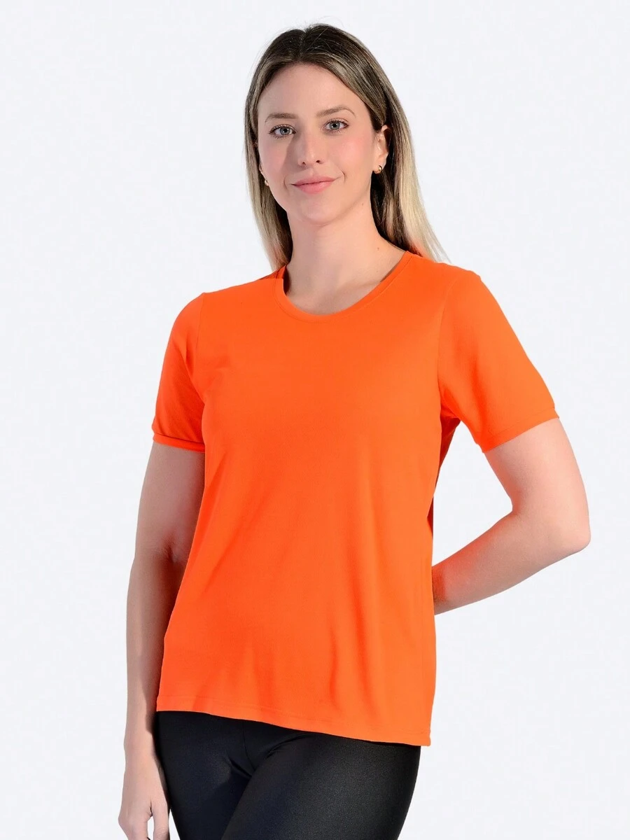 WOMEN'S FITNESS GYM T-SHIRT - Naranja - Ver 1