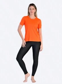 WOMEN'S FITNESS GYM T-SHIRT - Naranja - Ver 4