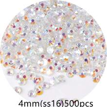1000/500 bucăți 2mm/3mm/4mm/5mm Cristal de jeleu transparent cu spate plat, strasuri de bricolaj, strasuri de rășină în formă rotundă pentru meșteșuguri, pantofi, decor artistic, recipiente pentru machiaj, strălucire în întuneric