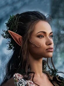 2pcs Short + Long  Ears Halloween Cosplay Party Stage Performance Makeup Festival Props