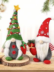 1 Stück Weihnachts-Gesichtslose Puppe Ornament, Weihnachtsdekoration, Heim-Party Dekoration Schlafzimmer Schreibtisch Wichtel Ornamente, für Halloween Thanksgiving Weihnachten Geburtstag, Feiertage, Heim-Party Dekoration Schlafzimmer Schreibtisch Wichtel Puppe, Weihnachtsparty Dekoration Neujahrsparty Geschenk (2 Stile, 2 Größen) - Verschiedenfarbig - Übersicht 4