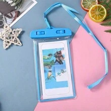 1 件防水夜光设计透明触摸屏 PVC 漂浮潜水游泳水上冲浪防水手机袋、沙滩必需品、沙滩配件、泳池浮球