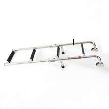 YUNRUX Swimming Ladder Boat Stainless Steel Stern Mounting Boat Ladder Ladders 4 Steps Foldable, Load 300 Lbs - Silver - View 9