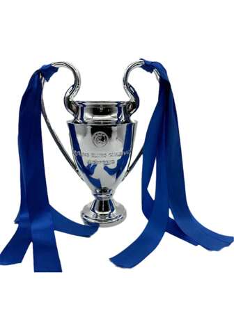 1 كأس كرة قدم ريزين هدية لمحبي كرة القدم، كأس بطولة دوري أبطال أوروبا (الكأس الكبيرة)، نوع قابل للتعليق أو كإكسسوار، أداة مفتاح عادية
