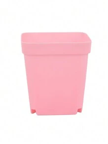 Set da 10 Pezzi Vaso da fiori quadrato di colore misto, mini vaso per piante grasse con vassoio, fioriera in plastica, decorazione domestica da giardino