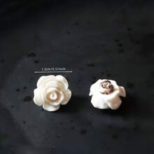 10/20pcs Faux Pearl Round Button, Asymmetrical Rabbit, Heart, Star, Flower Shaped Plastic Sewing Buttons DIY For Sweater, Cardigan, Dress, Blouse