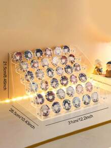 1 件多层透明亚克力化妆品收纳架，分层透明亚克力展示架，用于指甲油瓶、化妆品和收藏品 - 無色 - 查看 15