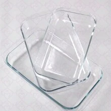 Kit 1 Rectangular Dish 2.2L W/O Lid Lasagne Salad Bowl Desserts - Minh bạch - Xem 4