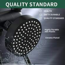 1set Luxurious ABS High Flow Shower Head - Shower Body Sprays With Handheld And Top Spray Functions, Extended Hose, Three-Way Water Distributor, And Bathroom Accessories For Ultimate Showering Experience - Multicolor - View 7