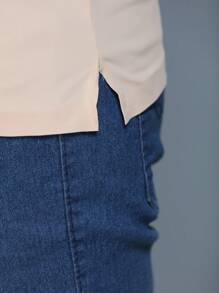 MEN'S PLAIN POLO NECK T-SHIRT Luxury Short Sleeve T-SHIRT WITH POCKET Casual Fashion Ice Silk Fabric Good Elasticity More Breathable And Comfortable - Màu be - Xem 4