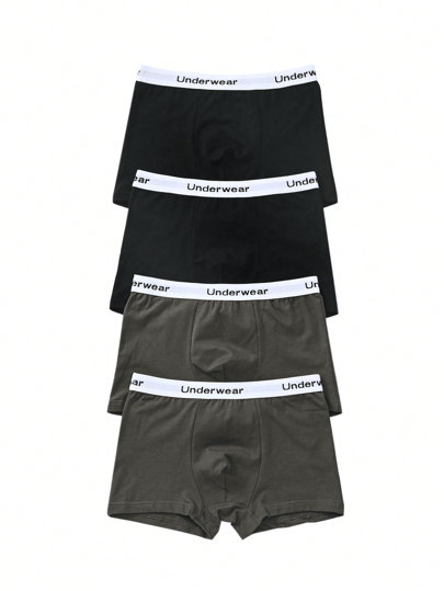 Tween Boy Children's 4 Packs Solid Color Underwear
