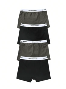 Tween Boy Children's 4 Packs Solid Color Underwear - Multicolor - View 3