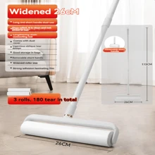 1pc Refillable Lint Roller With Extra Long Handle And Large Adhesive Roll For Pet Hair Removal