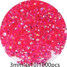 1000/500 bucăți 2mm/3mm/4mm/5mm Cristal de jeleu transparent cu spate plat, strasuri de bricolaj, strasuri de rășină în formă rotundă pentru meșteșuguri, pantofi, decor artistic, recipiente pentru machiaj, strălucire în întuneric