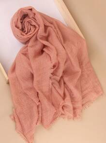 1 件女士纯色优质重压绉纱包头巾围巾披肩头带柔软头巾适合 Abaya 配饰女士面纱 - 彩色 - 查看 37