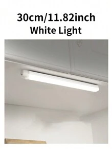 1 pieza Luz de armario con sensor de movimiento - Tira de lámpara LED de encendido y apagado automático, magnética, con batería, para armarios, gabinetes, armarios, escaleras, pasillos, salas de estudio