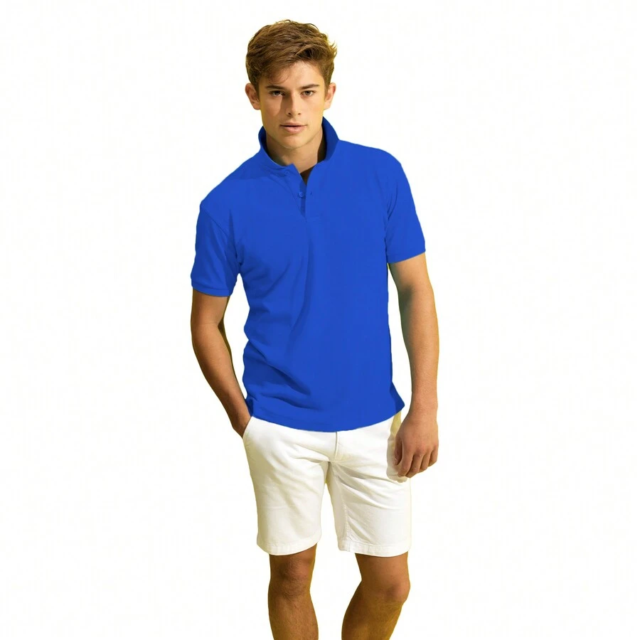 Asquith & Fox Mens Super Smooth Knit Polo Shirt (Bright Royal) - Bright Royal - View 1