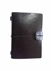 1pc Leather Cover Notebook, Bound Diary Notebook, A7 Size Portable Journal - A7 - View 9