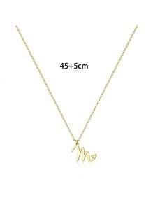 1 件女式小字母 A-Z 首字母项链镀金不锈钢雕刻字母项链美观生日情人节礼物珠宝情人节、妈妈、母亲、母亲节、礼物