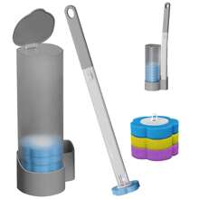 1 套一次性马桶刷(1 个刷头 + 1 个底座 + 24 个替换头)含 3 种颜色海绵补充装,彻底清洁家用厕所浴室装饰秋季装饰 - 灰色 - 查看 13