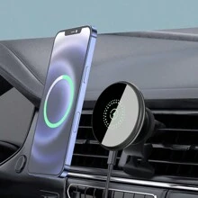 Giá đỡ điện thoại không dây từ tính trên ô tô, sạc nhanh, giá đỡ điện thoại trên ô tô nam châm không dây tương thích với iPhone 16/16 Pro/16 Pro Max/16 Plus/15/15 Pro/15 Pro Max/15 Plus/14/14 Pro/14 Pro Max/14 Plus/13/13 Pro/13 Pro Max/12/12 Pro/12 Pro Max/12 Mini - màu đen - Xem 1