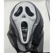 1 pieza Disfraz de Halloween Maquillaje de zombie Fiesta Guantes y máscara realista de esqueleto aterrador