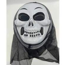 1 pieza Disfraz de Halloween Maquillaje de zombie Fiesta Guantes y máscara realista de esqueleto aterrador