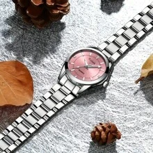 Watch Women Fashion Simple Roman Mixed Rhinestone Scale Dial Quartz Watch Round Hands Women Clock Party Wedding Gift Beach Vacation Valentine Gift