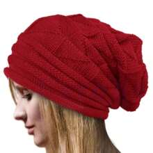 2024 New Explosive Pleated Flanged Pullover Hat Women's Fall And Winter Ski Woolen Hat Europe And The United States Outdoor Knitted Hat