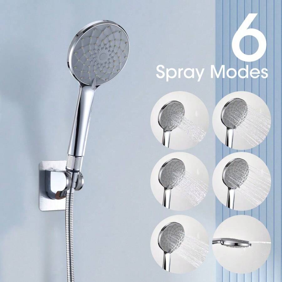 Chrome Shower Head, 10 Inch High Pressure Rainfall Shower Head/Handheld