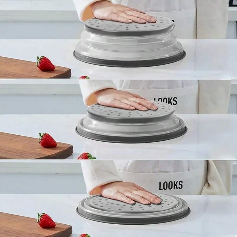 1 Piece Foldable Microwave Splash Guard High Temperature Resistant Food