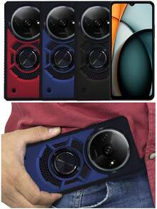 FUNDA USO RUDO CLIP O CON ANILLO PARA REDMI A3 - Azul - Ver 4