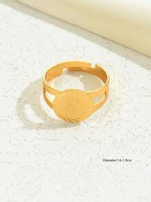 1 buah Cincin Terbuka Minimalis Bermotif Asimetris Vintage Abstrak Gaya Eropa dan Amerika untuk Wanita - A - View 6