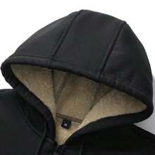 Winter Boyfriend Style Men's Fleece Hooded Cardigan Sports Suit, Solid Color Gym Clothes Boyfriend Style Men, Athletic Suit, Tracksuit