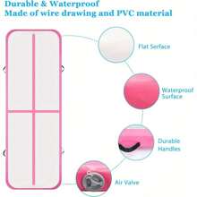 10Ft Tumbling Gymnastics Mat Track Inflatable Gymnastics Mat Air Tumbling Track Fitness Mat Suitable For Gymnastics Yoga Kickboxing Hip-Hop Training - Pink - View 4