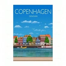 1 件布拉格巴黎东京日本巴厘岛马尔代夫爱丁堡法国里维埃拉旅行海报帆布画家居装饰卧室装饰无框 - 彩色 - 查看 20
