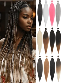 Pre-Stretched Braiding Hair Extensions 26&30&36 Inch Synthetic Braiding Hair Crochet Braids, Natural Easy Braid Crochet Hair, Yaki  Straight Synthetic Hair Extension For Women