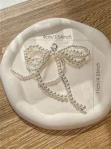 1 件仿珍珠蝴蝶结山茶花装饰鞋夹，高端串珠时尚 DIY 装饰品适合万圣节、日常搭配、芭蕾舞鞋、休闲鞋、女鞋、高跟鞋、乐福鞋、厚底运动鞋 - 彩色 - 查看 8