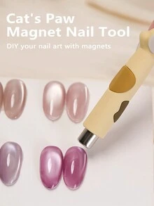 1 dụng cụ làm móng tay nghệ thuật từ tính đa chức năng thiết kế mới với lực hút mạnh hình mèo dễ thương, nam châm mạnh hình trụ cho nghệ thuật làm móng - Nhiều màu - Xem 2