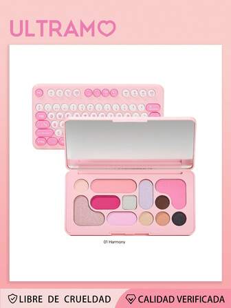 ULTRAMO Paleta de sombras de ojos de 12 colores para dibujos animados, ideal para maquillaje de belleza de chica dulce, súper brillante con purpurina, pintura facial. El regalo de cumpleaños perfecto para la mejor amiga, para festivales de música.
